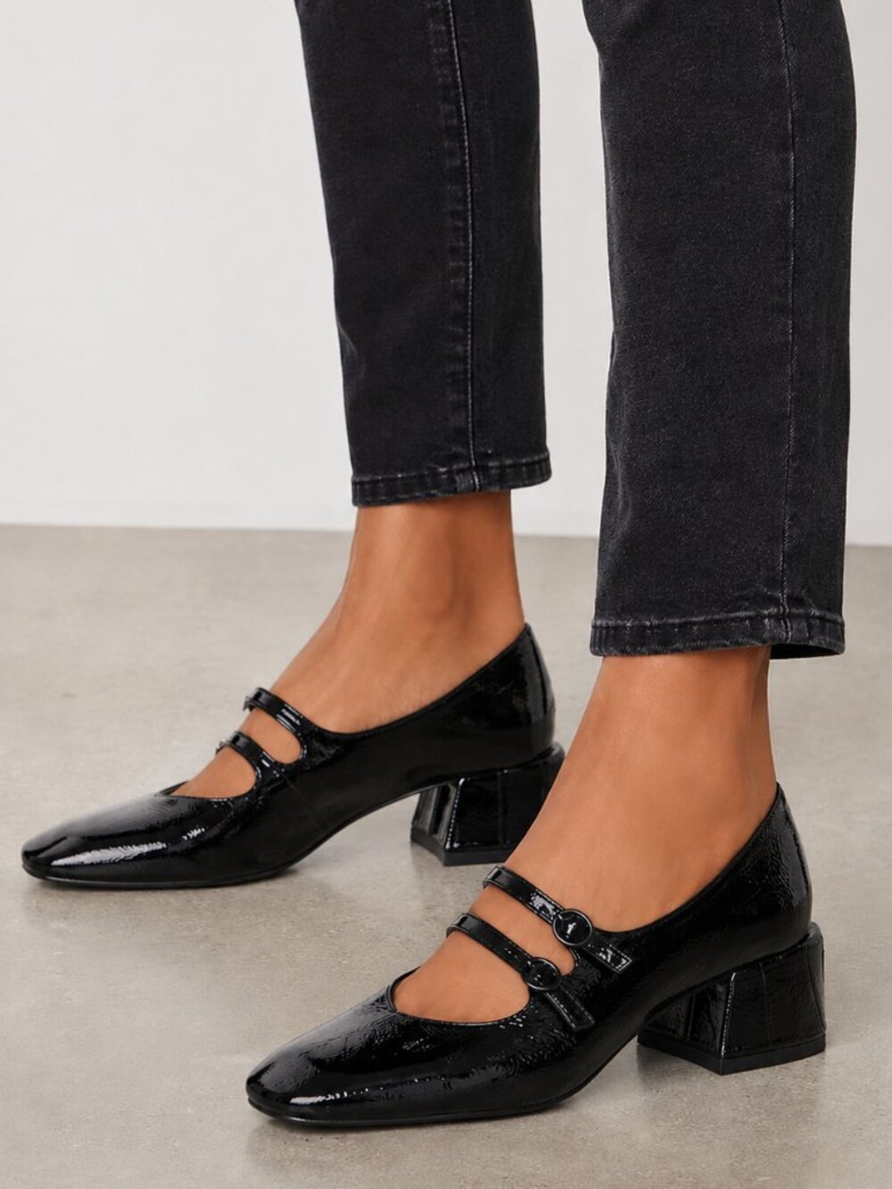 Steve Madden Jazalyn Mary Jane Pump Heels Shoe Black Size 8.5